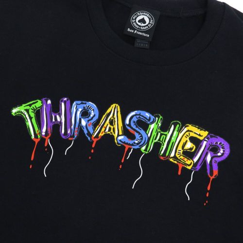 THRASHER CREW SWEAT スラッシャー トレーナー BALLOONS BLACK（US企画） スケートボード スケボー 1