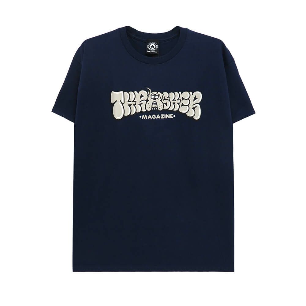 THRASHER T-SHIRT スラッシャー Tシャツ BULLY NAVY（US企画） スケートボード スケボー 