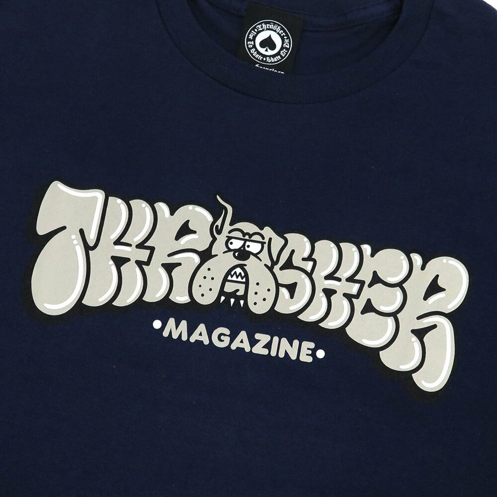 THRASHER T-SHIRT スラッシャー Tシャツ BULLY NAVY（US企画） スケートボード スケボー 1