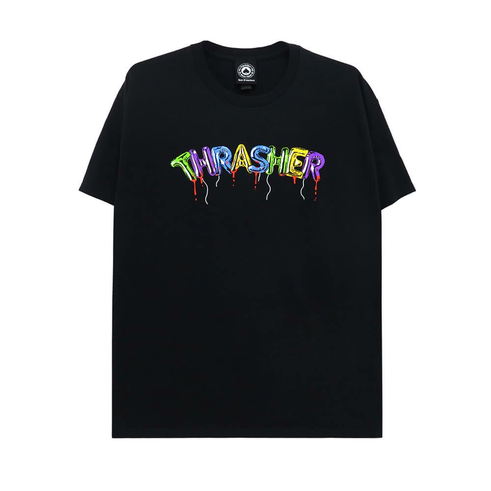 THRASHER T-SHIRT スラッシャー Tシャツ BALLOONS BLACK（US企画） スケートボード スケボー 