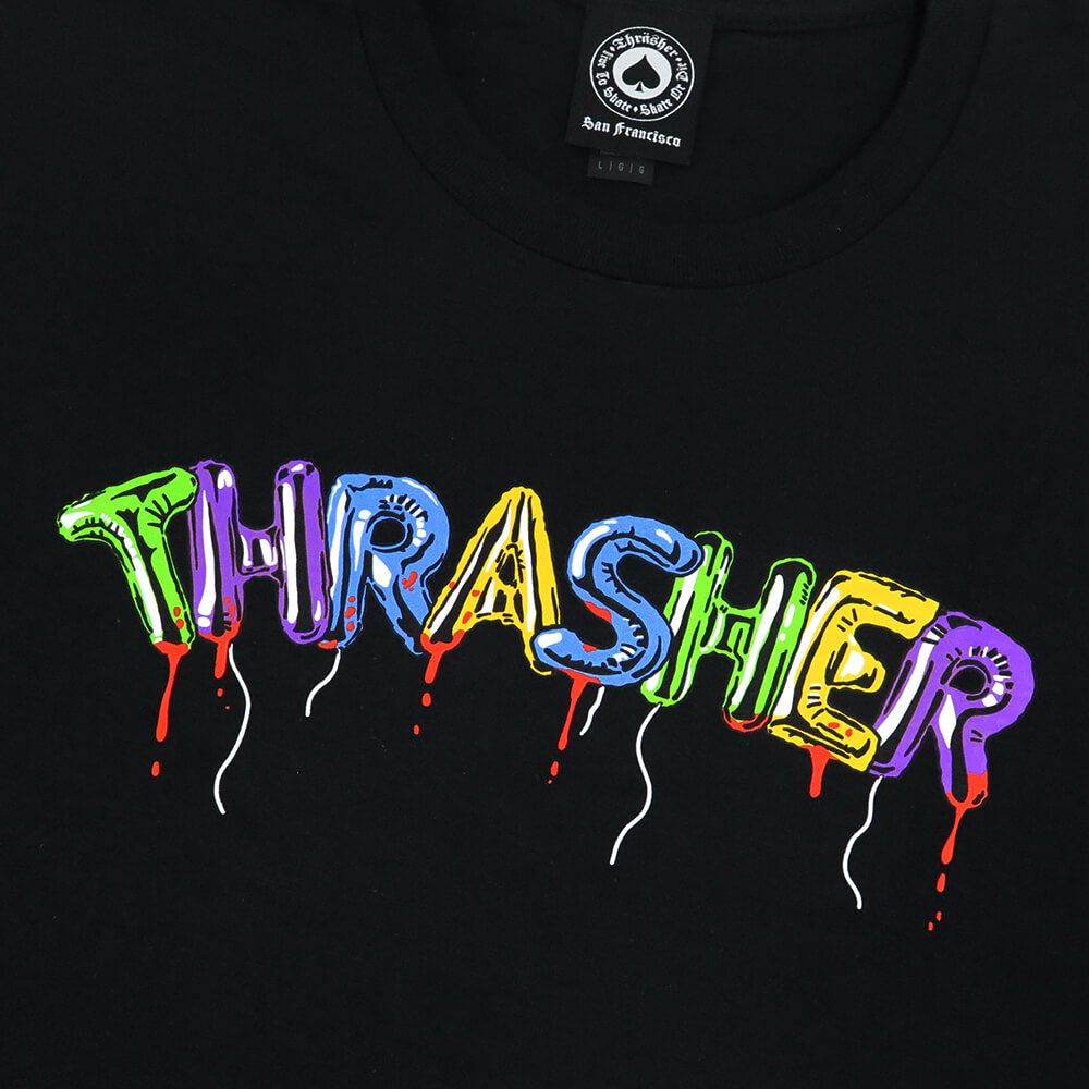 THRASHER T-SHIRT スラッシャー Tシャツ BALLOONS BLACK（US企画） スケートボード スケボー 1