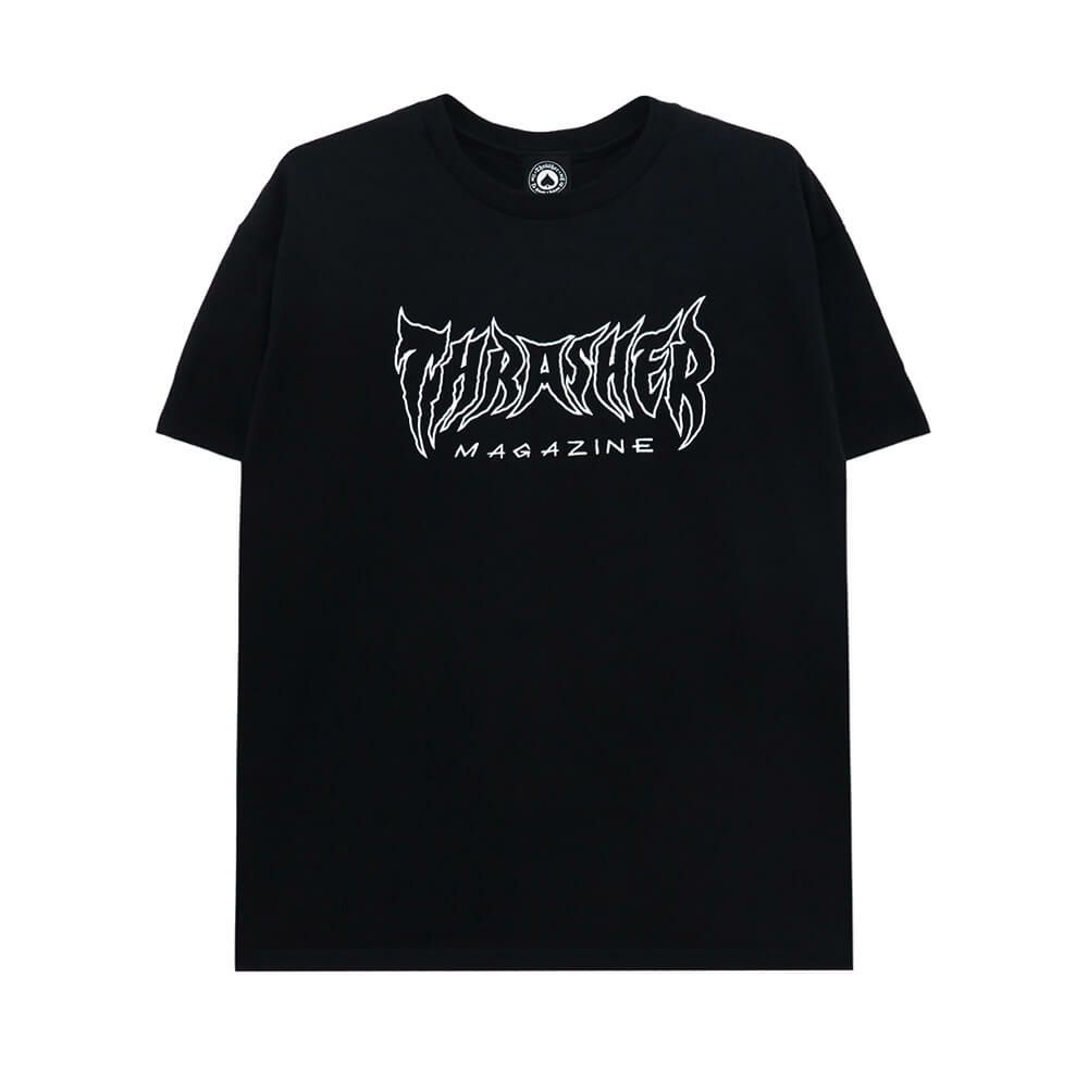 THRASHER T-SHIRT スラッシャー Tシャツ METAL BLACK（US企画） スケートボード スケボー 