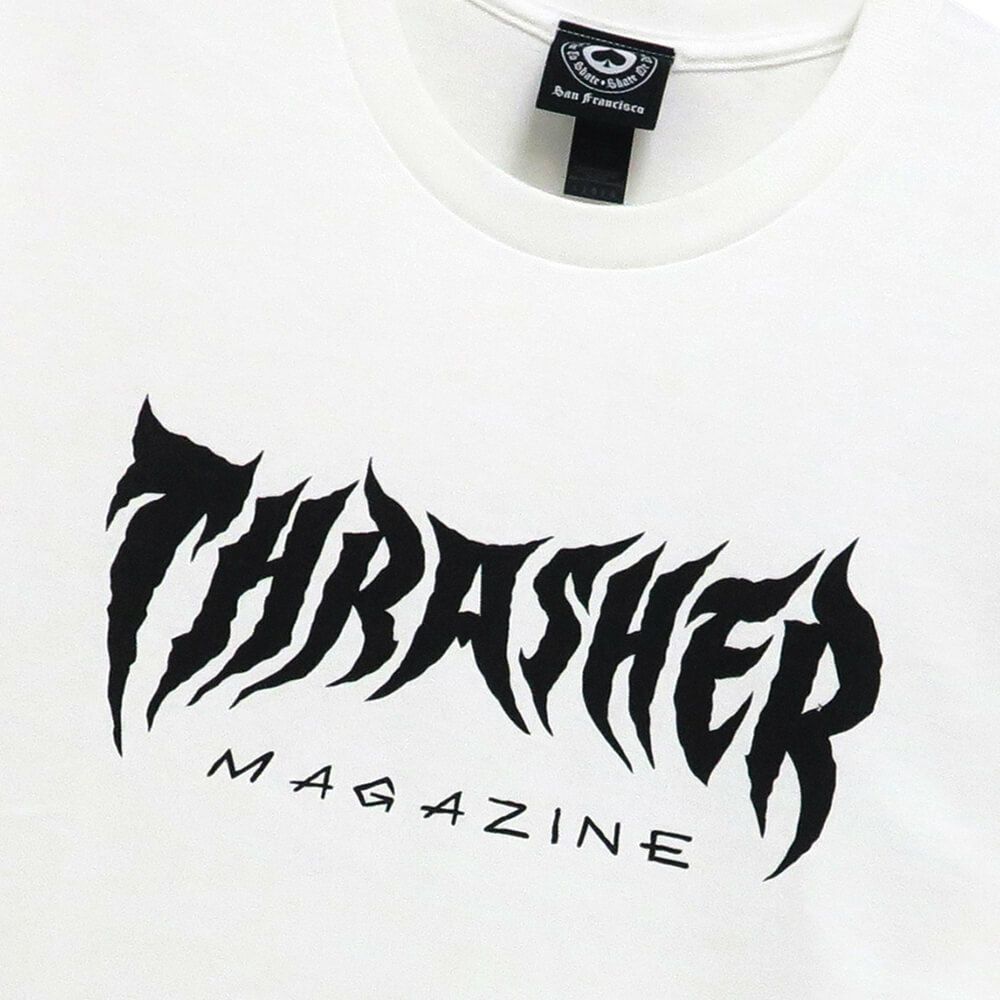 THRASHER T-SHIRT スラッシャー Tシャツ METAL WHITE（US企画） スケートボード スケボー 1