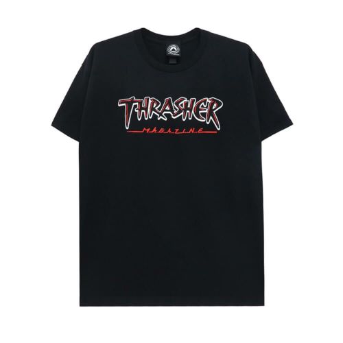  THRASHER T-SHIRT スラッシャー Tシャツ SLASH BLACK（US企画） スケートボード スケボー 