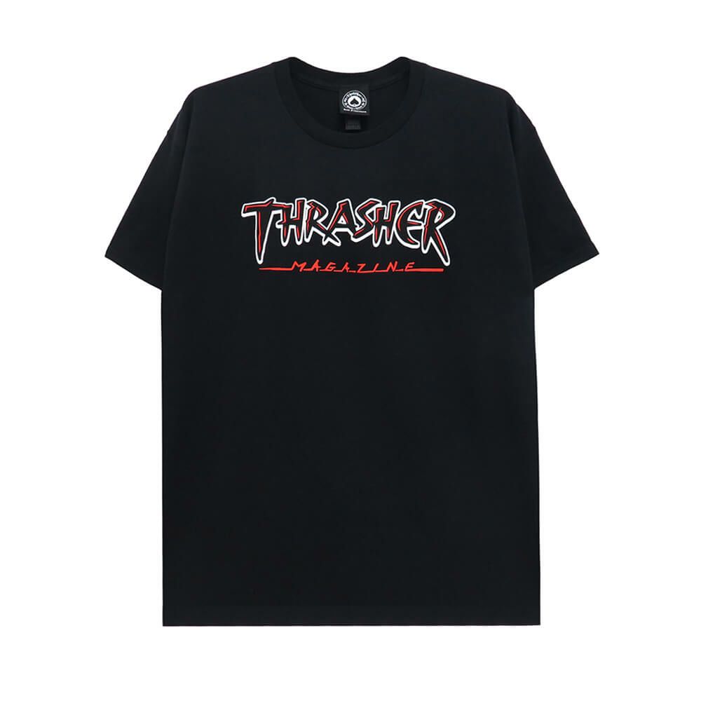  THRASHER T-SHIRT スラッシャー Tシャツ SLASH BLACK（US企画） スケートボード スケボー 