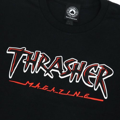  THRASHER T-SHIRT スラッシャー Tシャツ SLASH BLACK（US企画） スケートボード スケボー 1