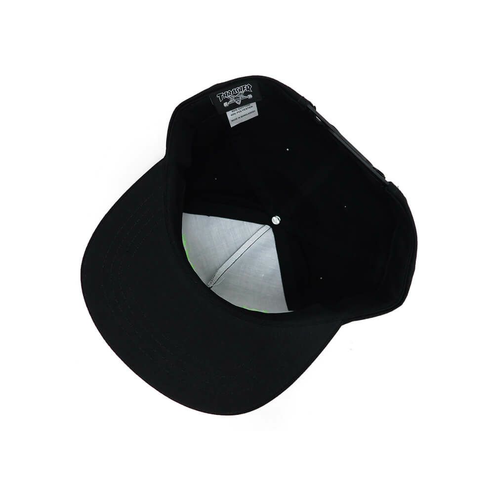 THRASHER CAP スラッシャー キャップ METAL SNAPBACK BLACK（US企画） スケートボード スケボー 3