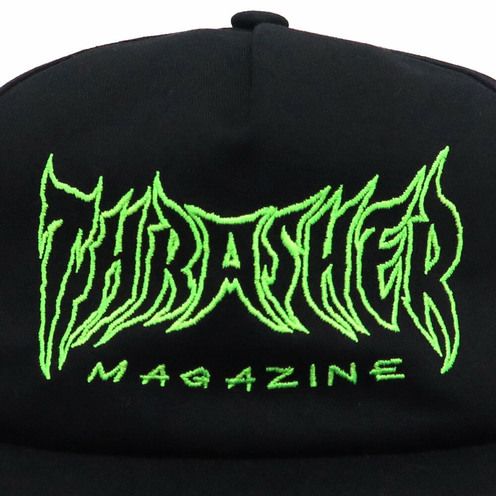 THRASHER CAP スラッシャー キャップ METAL SNAPBACK BLACK（US企画） スケートボード スケボー 4