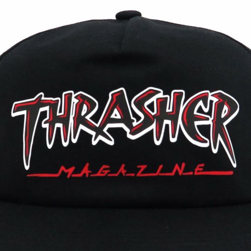 THRASHER CAP スラッシャー キャップ SLASH SNAPBACK BLACK（US企画） スケートボード スケボー 4