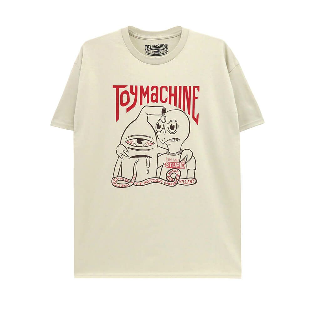 TOY MACHINE T-SHIRT トイマシーン Tシャツ I'M WITH STUPID SAND スケートボード スケボー 