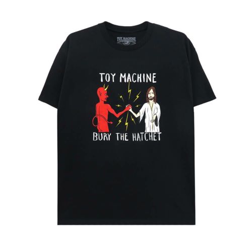  TOY MACHINE T-SHIRT トイマシーン Tシャツ BURY THE HATCHET BLACK スケートボード スケボー 