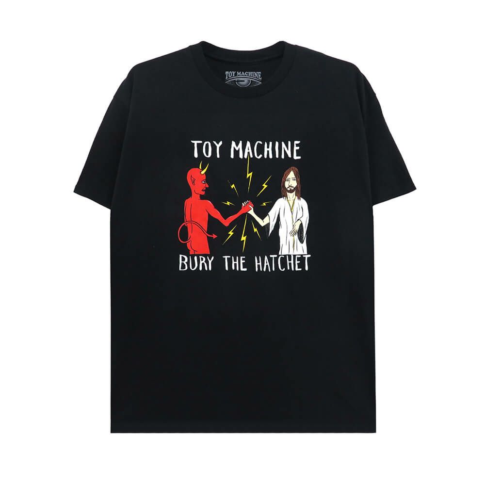  TOY MACHINE T-SHIRT トイマシーン Tシャツ BURY THE HATCHET BLACK スケートボード スケボー 