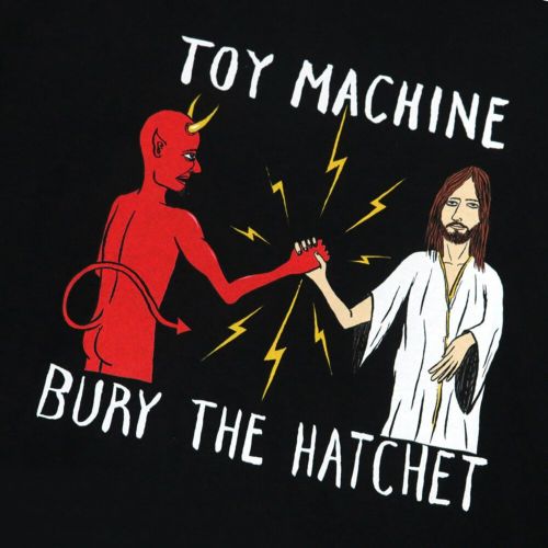  TOY MACHINE T-SHIRT トイマシーン Tシャツ BURY THE HATCHET BLACK スケートボード スケボー 1