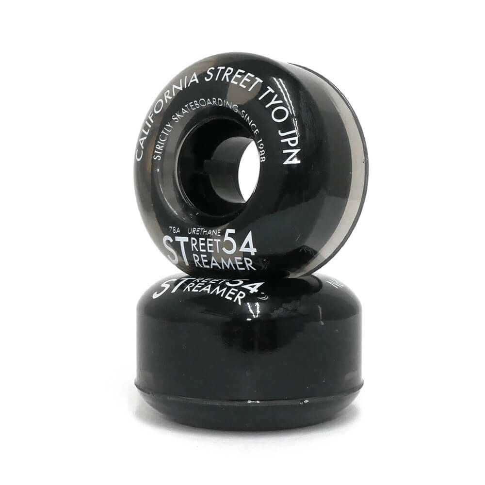 CALIFORNIA STREET WHEEL カリフォルニアストリート ソフトウィール（クルーザー） STREET STREAMER CLEAR（78A）黒クリア 54mm スケートボード スケボー 2