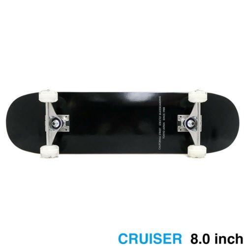 （初心者におすすめ・高品質）防水ケース・レンチ付き CALIFORNIA STREET カリフォルニアストリート コンプリートセット スケートボード完成品 SIMPLE BLACK CRUISER 8.0（クルーザー） スケートボード スケボー 1