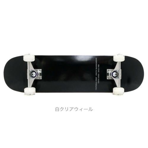 （初心者におすすめ・高品質）防水ケース・レンチ付き CALIFORNIA STREET カリフォルニアストリート コンプリートセット スケートボード完成品 SIMPLE BLACK CRUISER 8.0（クルーザー） スケートボード スケボー 2