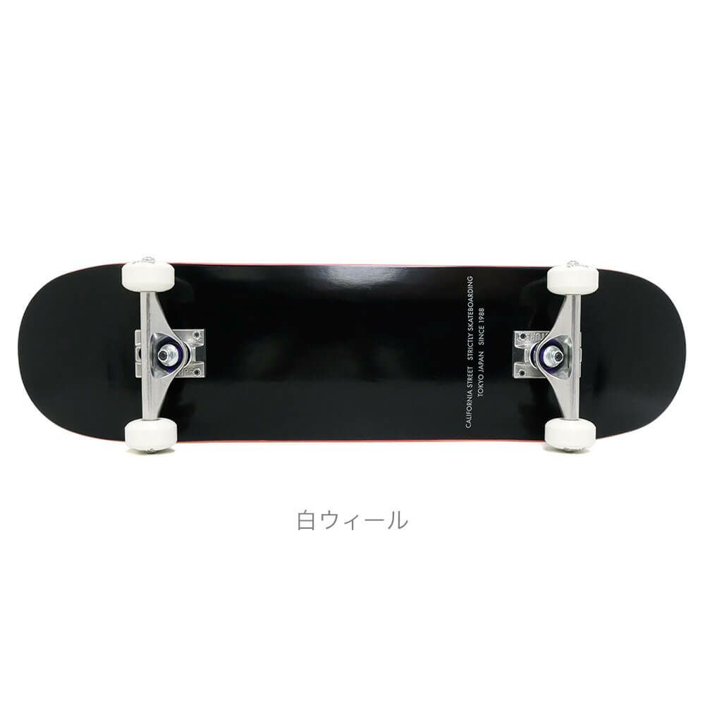 （初心者におすすめ・高品質）防水ケース・レンチ付き CALIFORNIA STREET カリフォルニアストリート コンプリートセット スケートボード完成品 SIMPLE BLACK 8.0 スケートボード スケボー 2