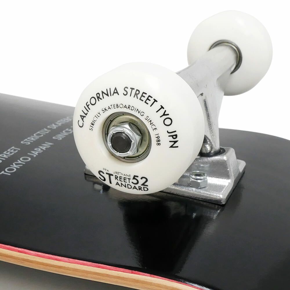 （初心者におすすめ・高品質）防水ケース・レンチ付き CALIFORNIA STREET カリフォルニアストリート コンプリートセット スケートボード完成品 SIMPLE BLACK 8.0 スケートボード スケボー 3