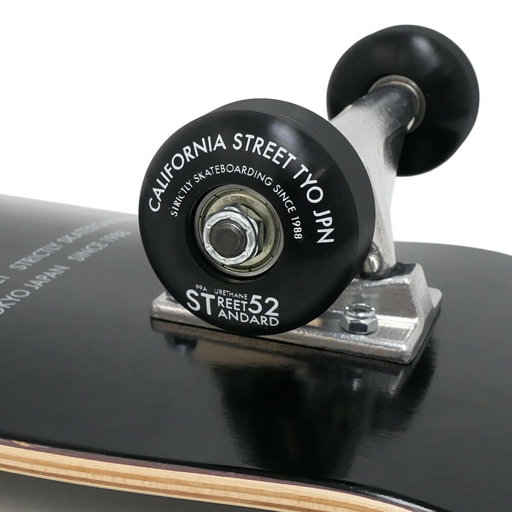 （初心者におすすめ・高品質）防水ケース・レンチ付き CALIFORNIA STREET カリフォルニアストリート コンプリートセット スケートボード完成品 SIMPLE BLACK 8.0 スケートボード スケボー 7
