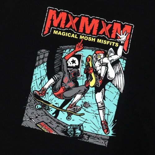 MAGICAL MOSH MISFITS T-SHIRT マジカルモッシュミスフィッツ Tシャツ キン肉マン x MxMxM 四次元殺法 SKATEBOARDS BLACK/RED スケートボード スケボー 1