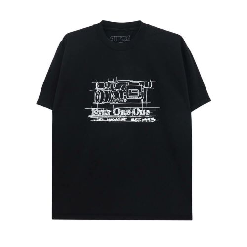 411VM T-SHIRT フォーワンワンビデオマガジン Tシャツ 411 VX BLACK スケートボード スケボー 