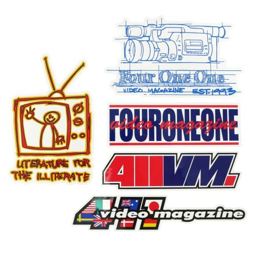 411VM STICKER PACK フォーワンワンビデオマガジン ステッカーパック 411 LOGOS スケートボード スケボー 2