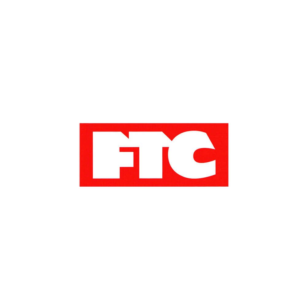 FTC STICKER エフティーシー ステッカー OG LOGO 2.5inch WHITE/RED スケートボード スケボー