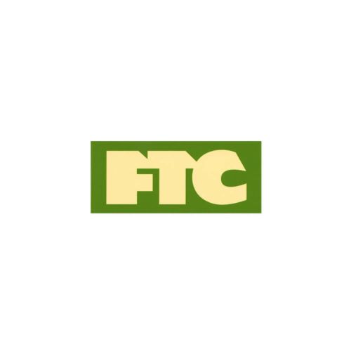 FTC STICKER エフティーシー ステッカー OG LOGO 2.5inch BEIGE/OLIVE スケートボード スケボー