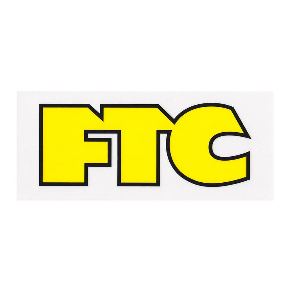 FTC STICKER エフティーシー ステッカー OG LOGO 8inch YELLOW/BLACK スケートボード スケボー