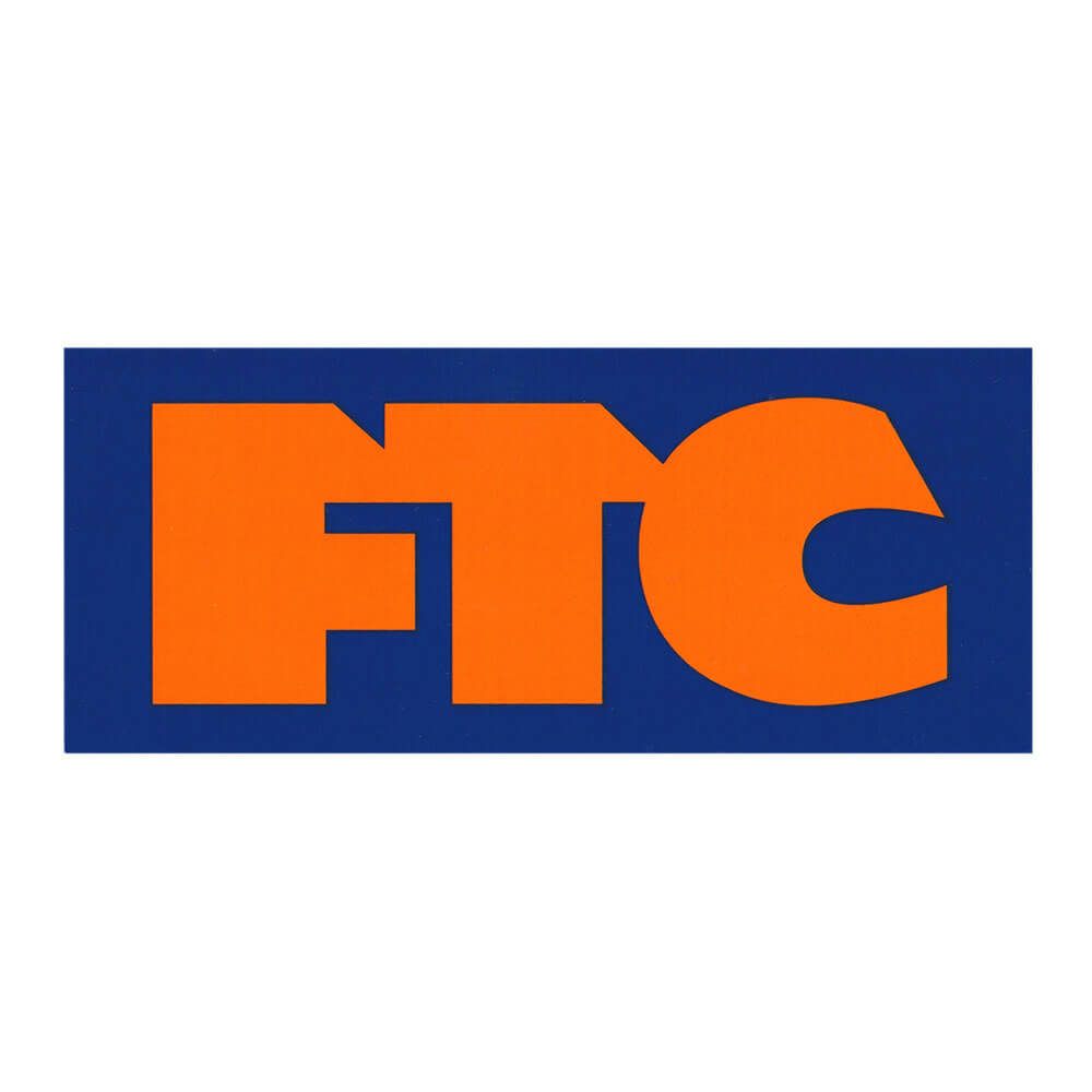 FTC STICKER エフティーシー ステッカー OG LOGO 8inch ORANGE/BLUE スケートボード スケボー