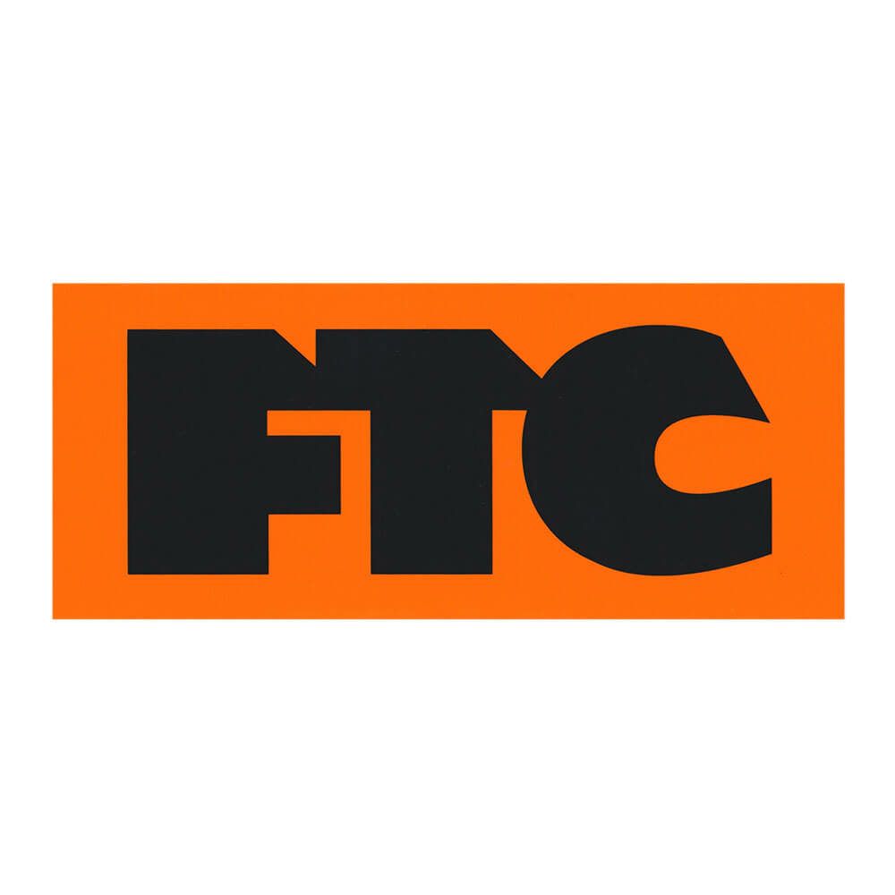 FTC STICKER エフティーシー ステッカー OG LOGO 8inch BLACK/ORANGE スケートボード スケボー