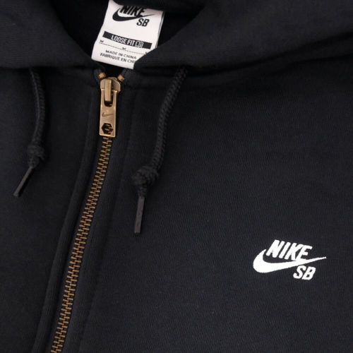 NIKE SB HOOD ナイキSB パーカー ESSENTIAL FLEECE PULLOVER BLACK/WHITE スケートボード スケボー 1
