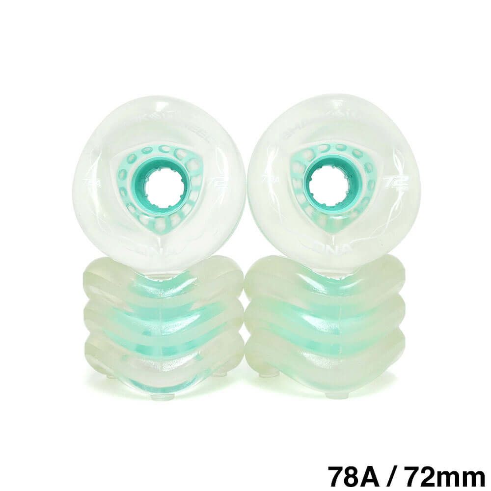 SHARK WHEEL シャークウィール ソフトウィール（クルーザー） DNA（78A）CLEAR MINT HUB 72mm スケートボード スケボー 1