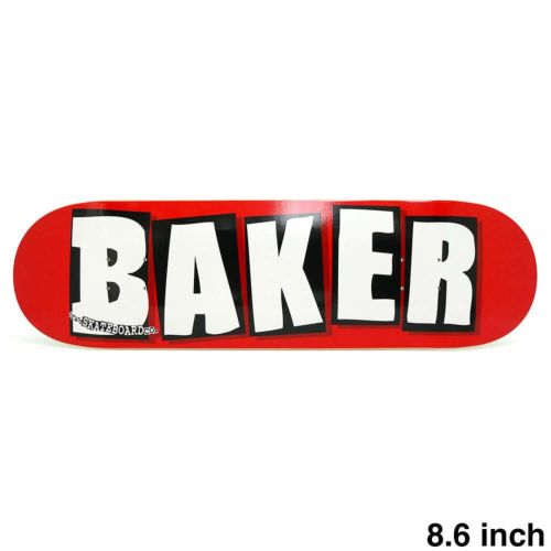 BAKER DECK ベイカー デッキ TEAM BRAND LOGO RED/WHITE 8.6 スケートボード スケボー 1