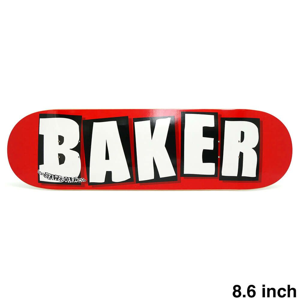 BAKER DECK ベイカー デッキ TEAM BRAND LOGO RED/WHITE 8.6 スケートボード スケボー 1