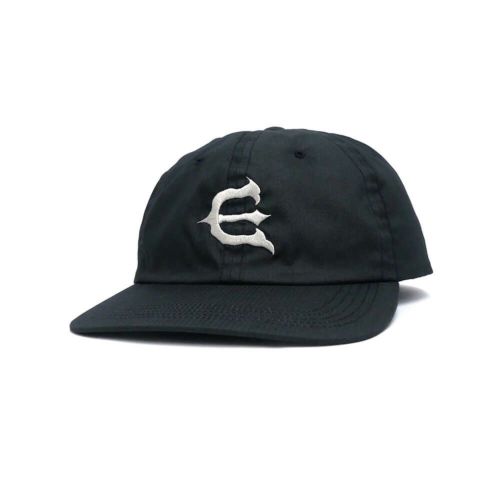 EVISEN CAP エビセン キャップ ONE-UP 6 PANEL BLACK スケートボード スケボー 
