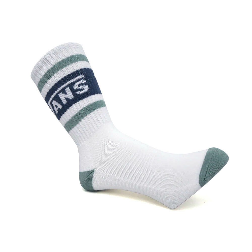  VANS SOCKS バンズ ソックス 靴下 DROP V CREW WHITE/GREY OLIVE（US企画） スケートボード スケボー 