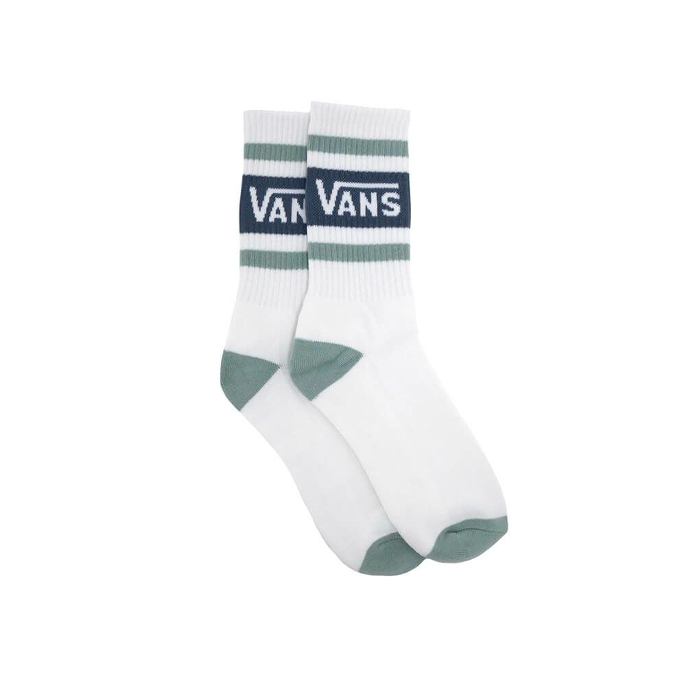 VANS SOCKS バンズ ソックス 靴下 DROP V CREW WHITE/GREY OLIVE（US企画） スケートボード スケボー 3