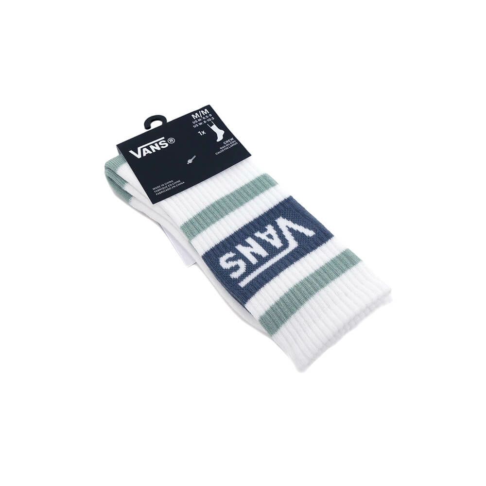  VANS SOCKS バンズ ソックス 靴下 DROP V CREW WHITE/GREY OLIVE（US企画） スケートボード スケボー 5