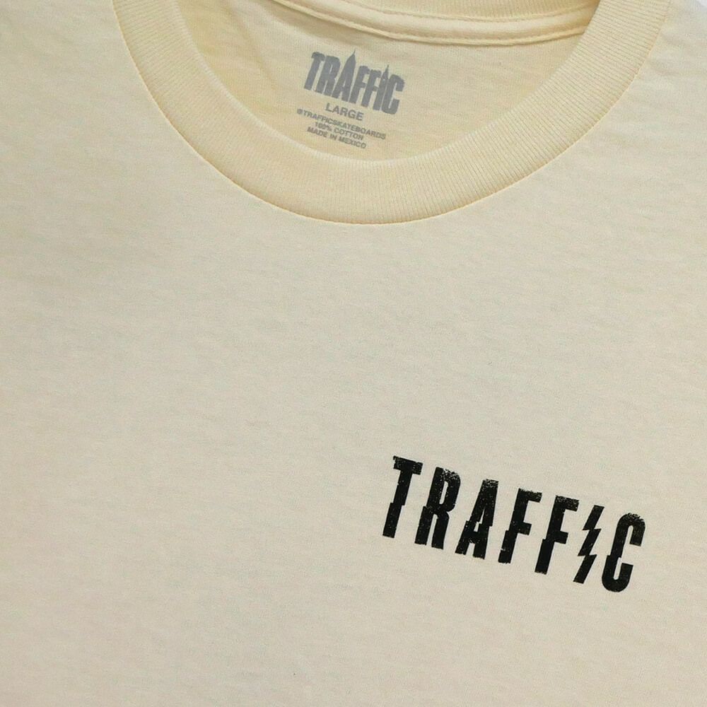  TRAFFIC T-SHIRT トラフィック Tシャツ CAUTION CREAM スケートボード スケボー 2
