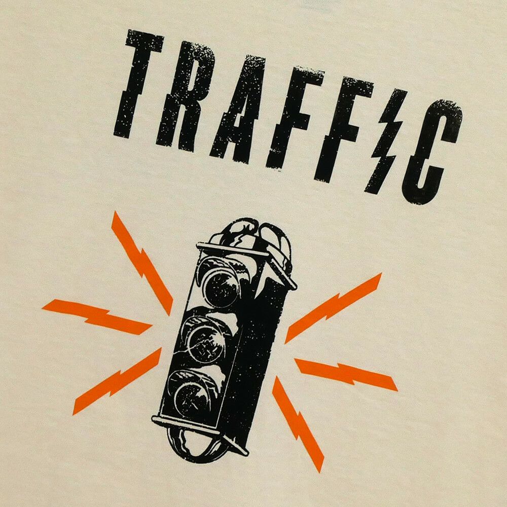  TRAFFIC T-SHIRT トラフィック Tシャツ CAUTION CREAM スケートボード スケボー 3