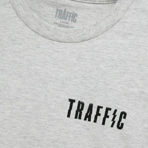 TRAFFIC T-SHIRT トラフィック Tシャツ CAUTION GREY スケートボード スケボー 2