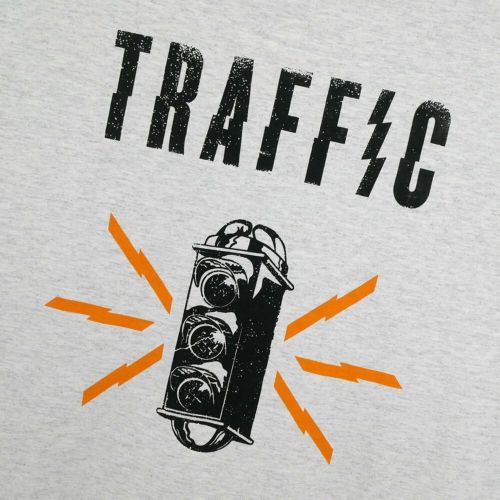 TRAFFIC T-SHIRT トラフィック Tシャツ CAUTION GREY スケートボード スケボー 3