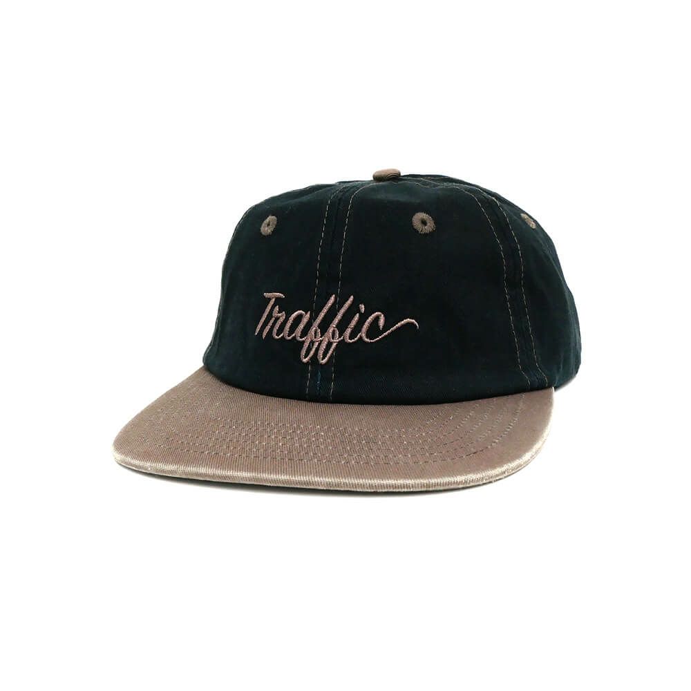 TRAFFIC CAP トラフィック キャップ SCRIPT SNAPBACK BLACK スケートボード スケボー 
