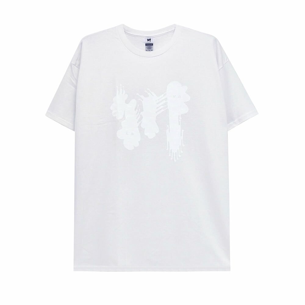 KAWA T-SHIRT 川 Tシャツ 川 BIG LOGO WHITE/WHITE スケートボード スケボー 