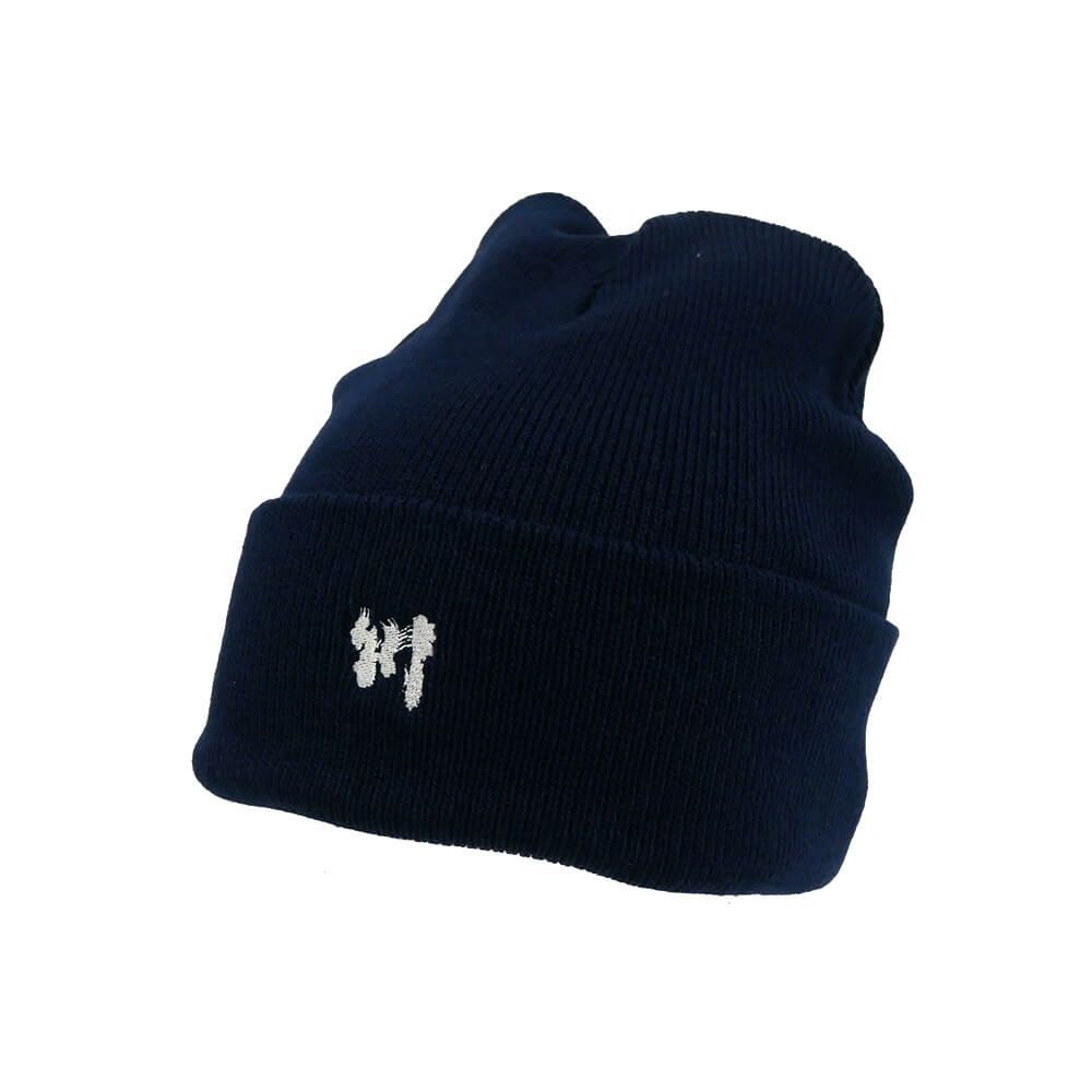 KAWA KNITCAP 川 ニットキャップ 川 BEANIE NAVY スケートボード スケボー 1