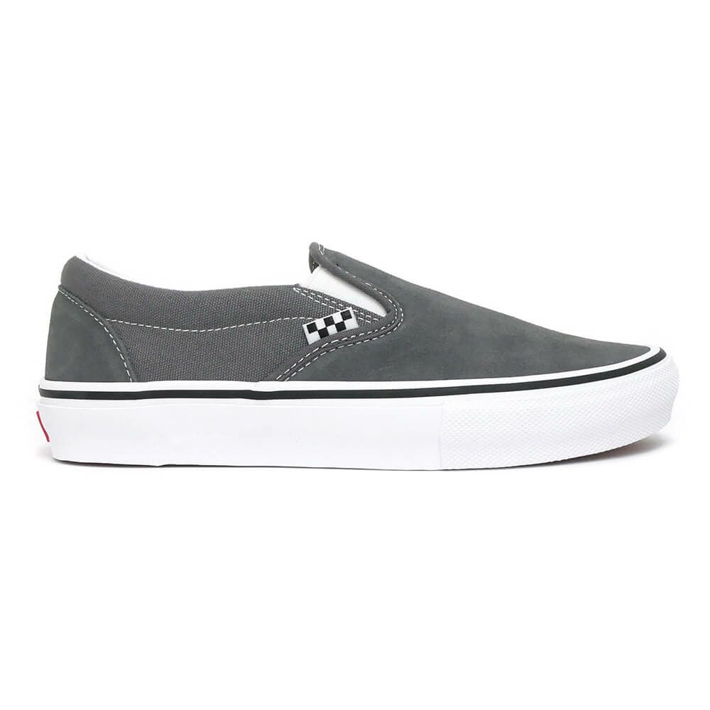 VANS SHOES バンズ シューズ スニーカー スリッポン SKATE SLIP ON PEWTER/WHITE（US企画） スケートボード スケボー 4