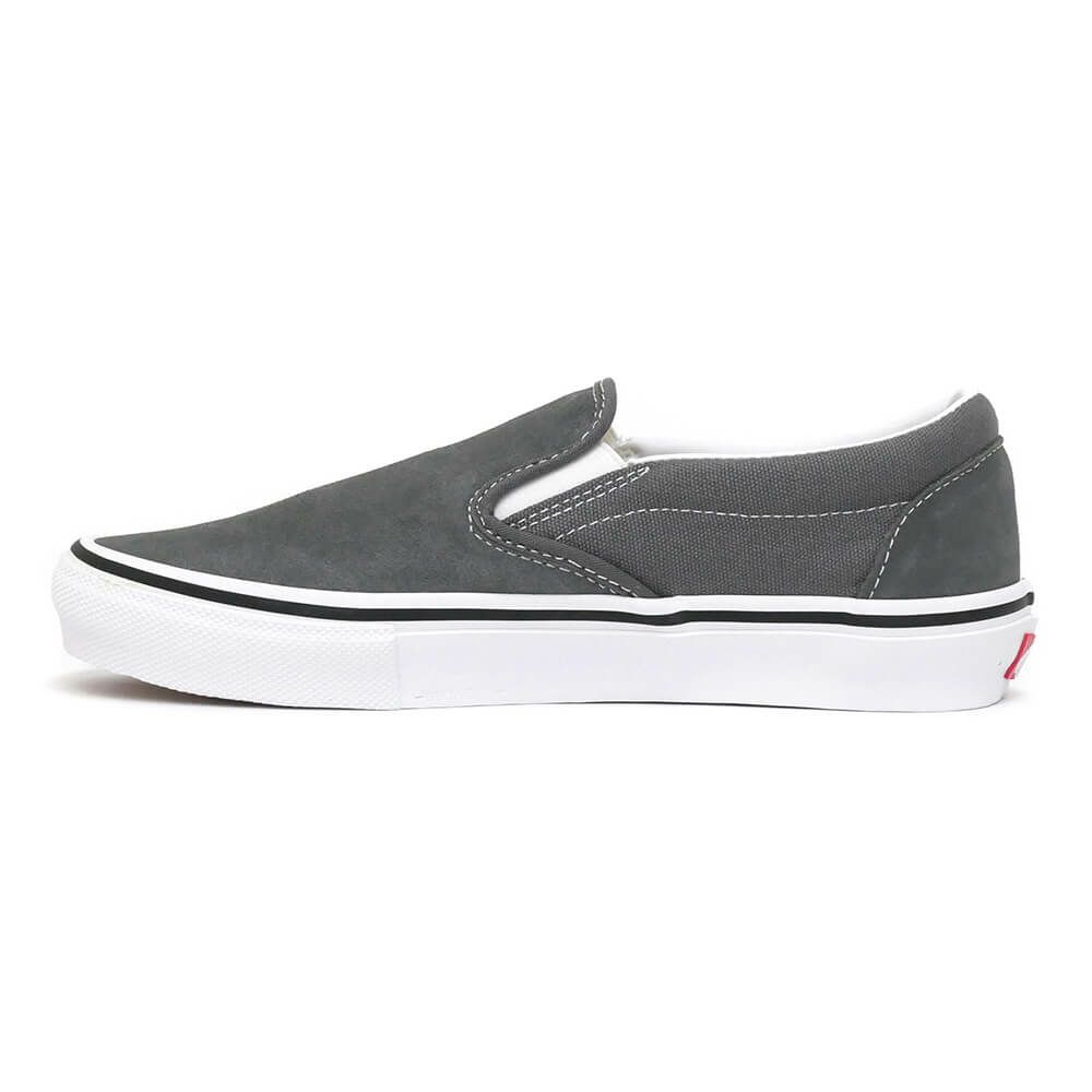 VANS SHOES バンズ シューズ スニーカー スリッポン SKATE SLIP ON PEWTER/WHITE（US企画） スケートボード スケボー 5