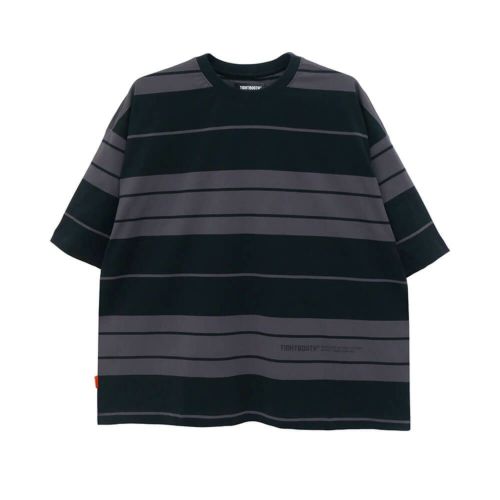 TIGHTBOOTH（TBPR）T-SHIRT タイトブース Tシャツ BORDER BLACK/CHARCOAL スケートボード スケボー 
