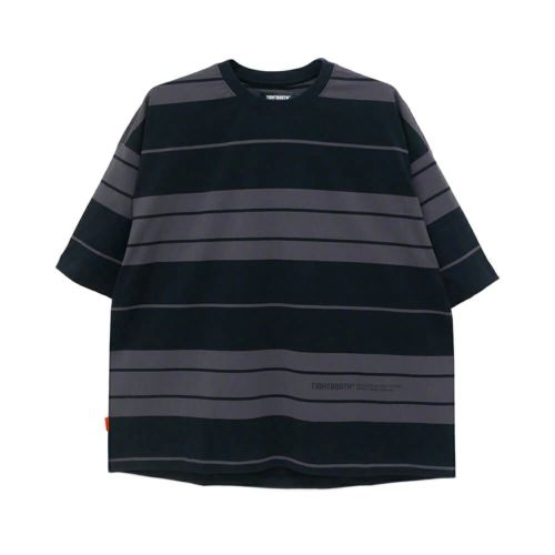 TIGHTBOOTH（TBPR）T-SHIRT タイトブース Tシャツ BORDER BLACK/CHARCOAL スケートボード スケボー 
